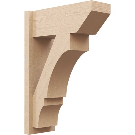 Ekena Millwork 7 1/2-in W x 18-in D x 26-in H Balboa Slat Rough Cedar Woodgrain TimberThane Outlooker, Primed Tan OUTUR075X18X26BOA24RCPR